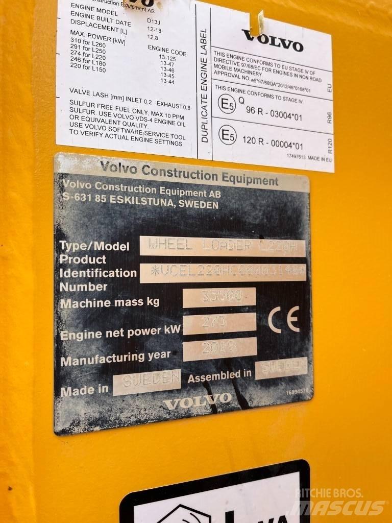 Volvo L220H  휠로우더