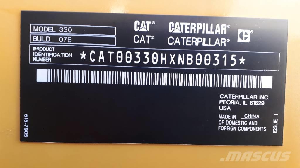CAT 330 대형 굴삭기 29톤 이상