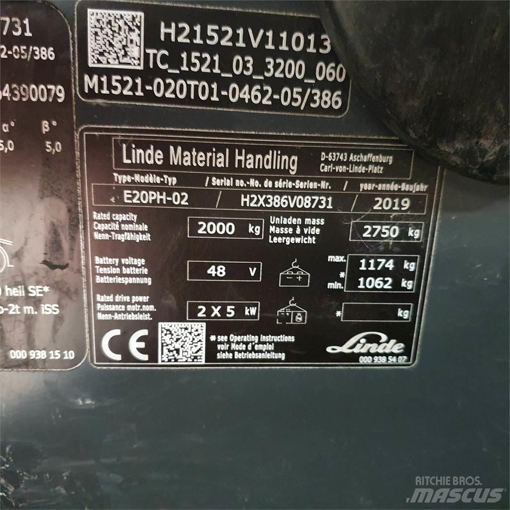 Linde E20PH 전동 지게차