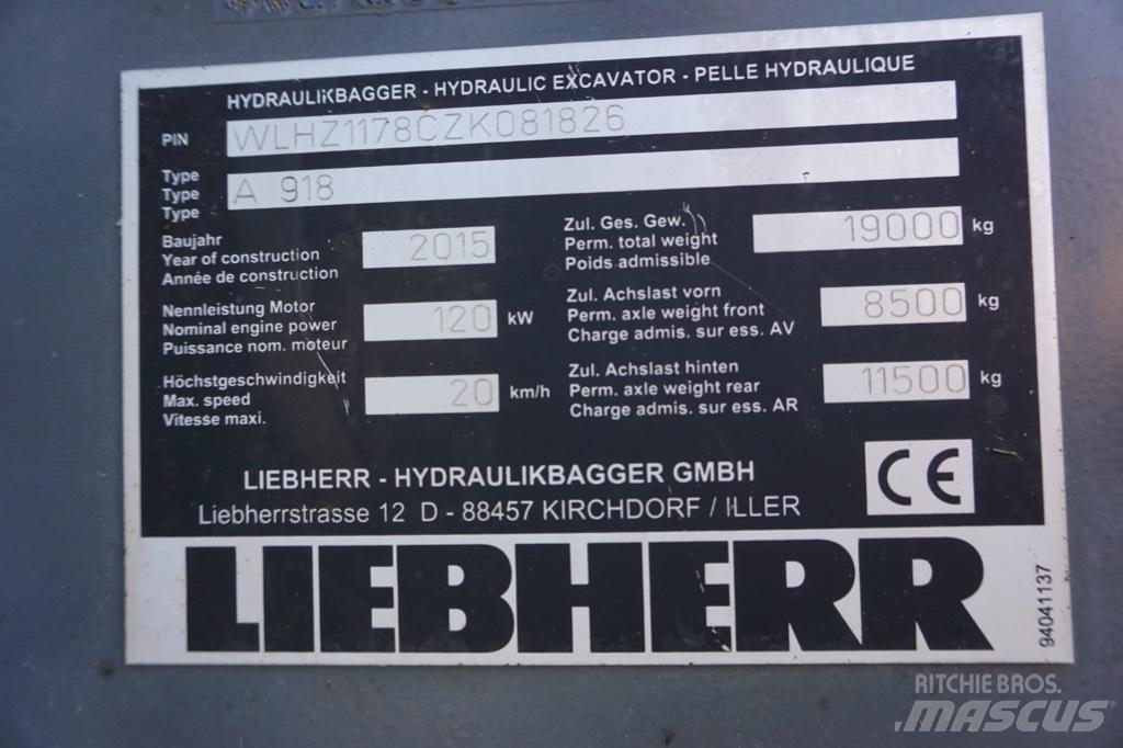 Liebherr A 918  휠 굴삭기