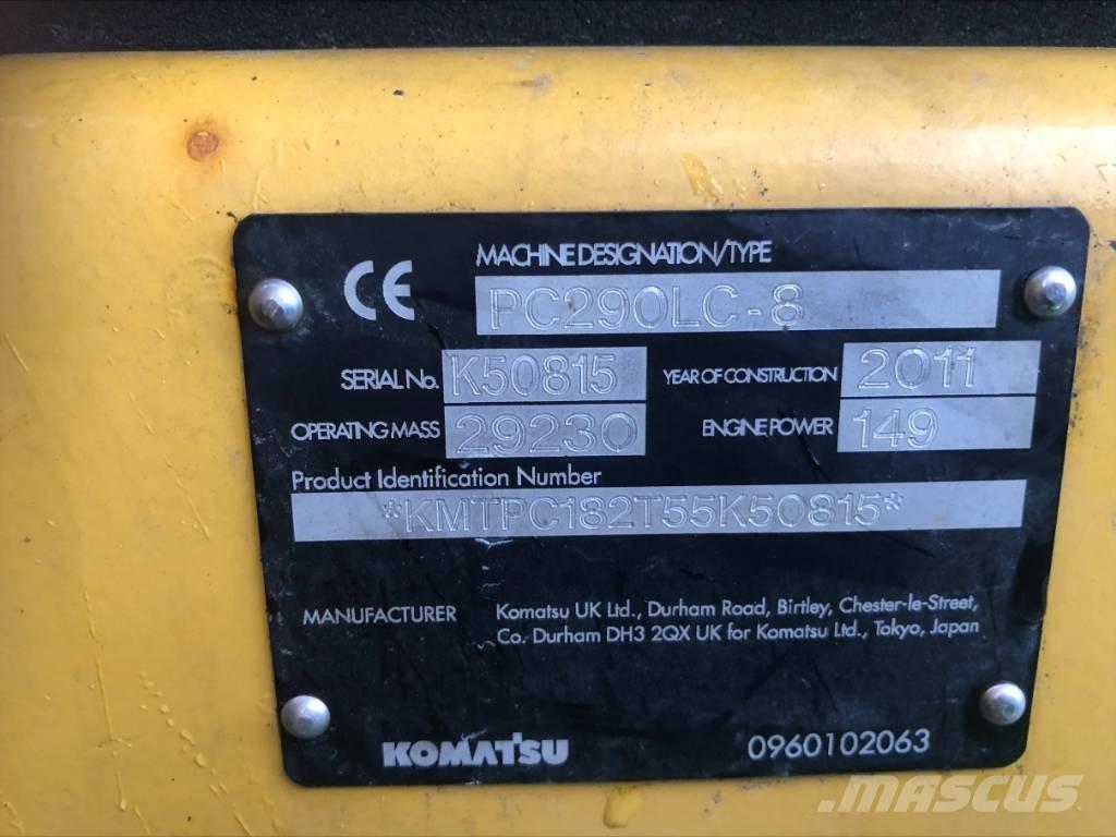 Komatsu PC 290 LC-8 대형 굴삭기 29톤 이상