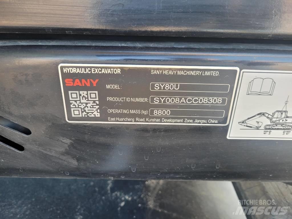 Sany SY80U 대형 굴삭기 29톤 이상