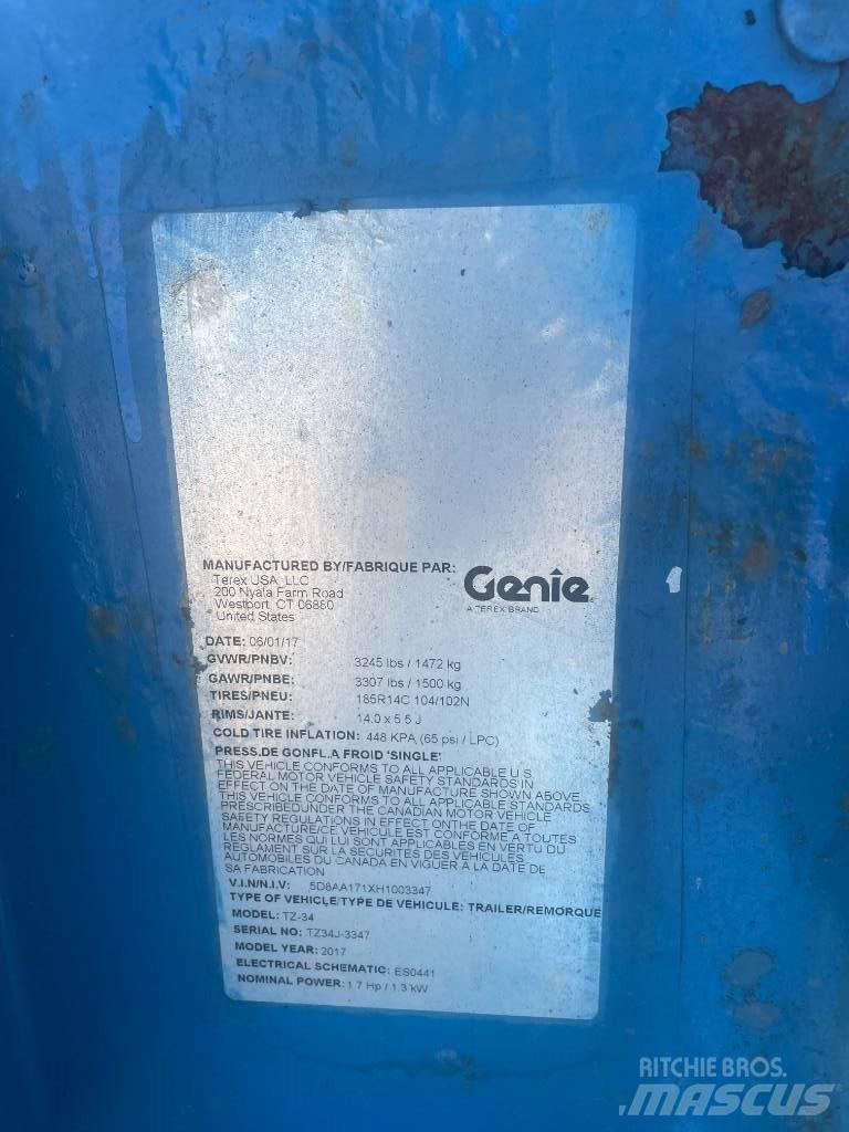 Genie TZ-34/20 트레일러 탑재 고소작업대