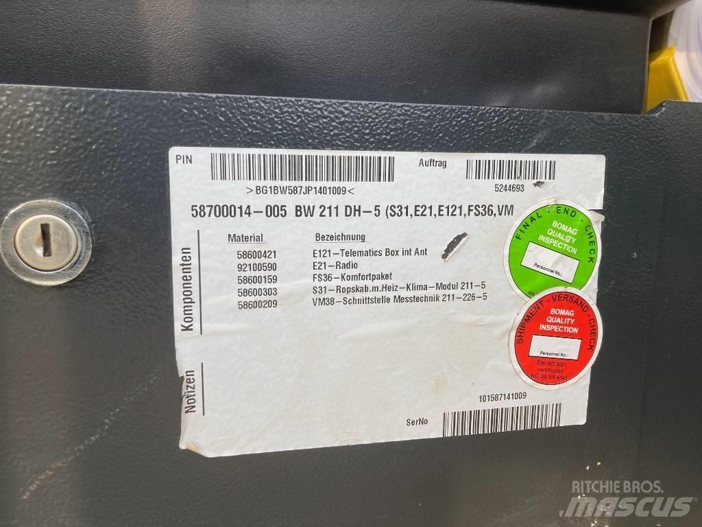 Bomag BW 211 DH-5 싱글 드럼 롤러