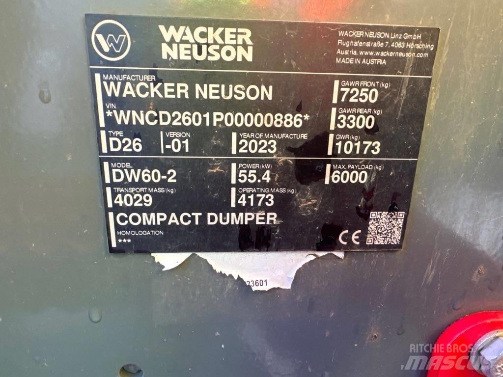 Wacker Neuson DW60-2 건설현장 덤프트럭