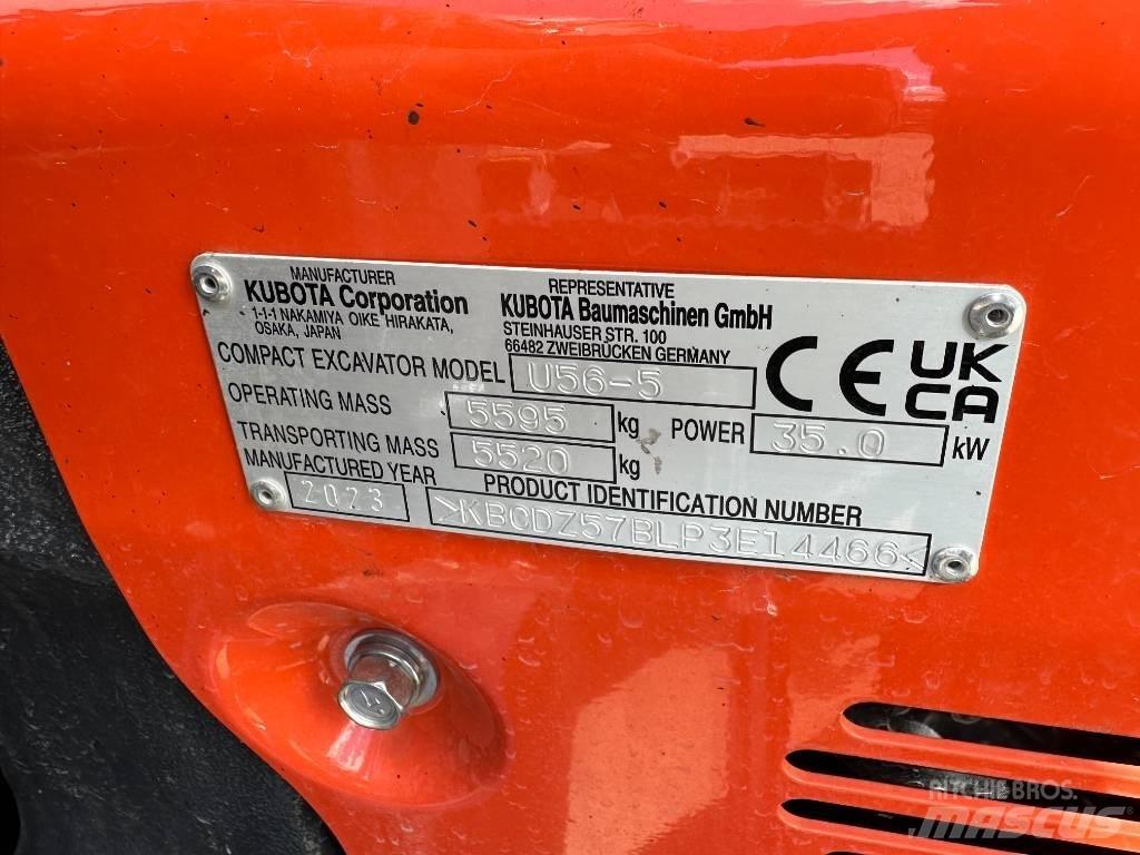 Kubota U 56-5 소형 굴삭기 7톤 미만