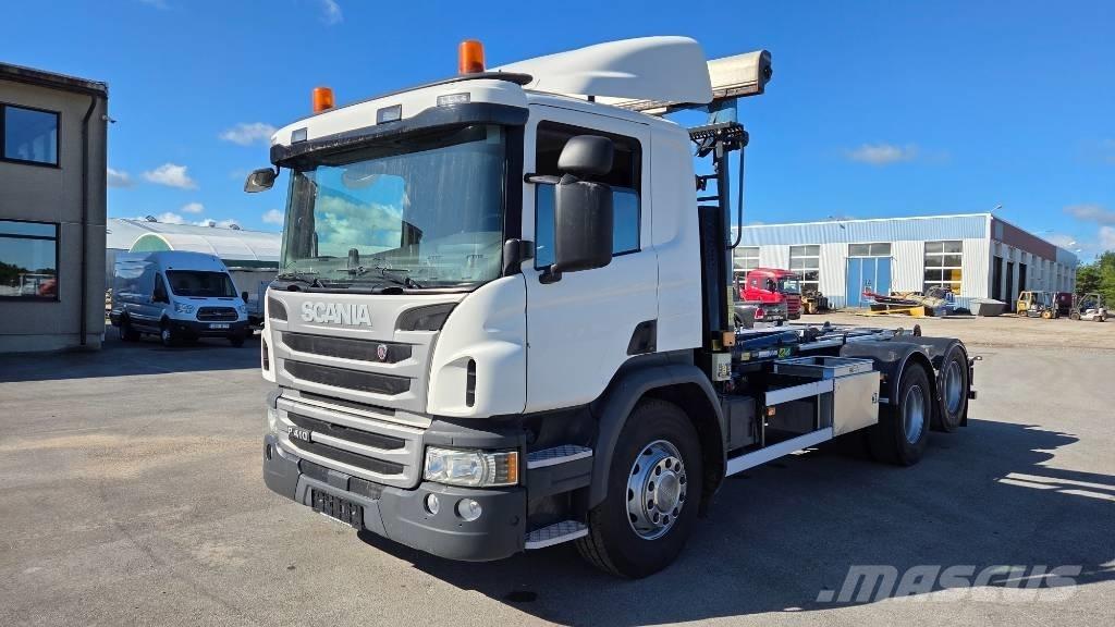 Scania P410 6X2 훅 리프트 트럭