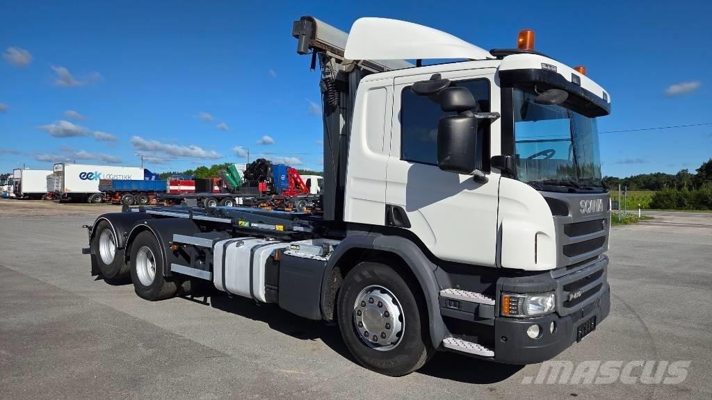 Scania P410 6X2 훅 리프트 트럭