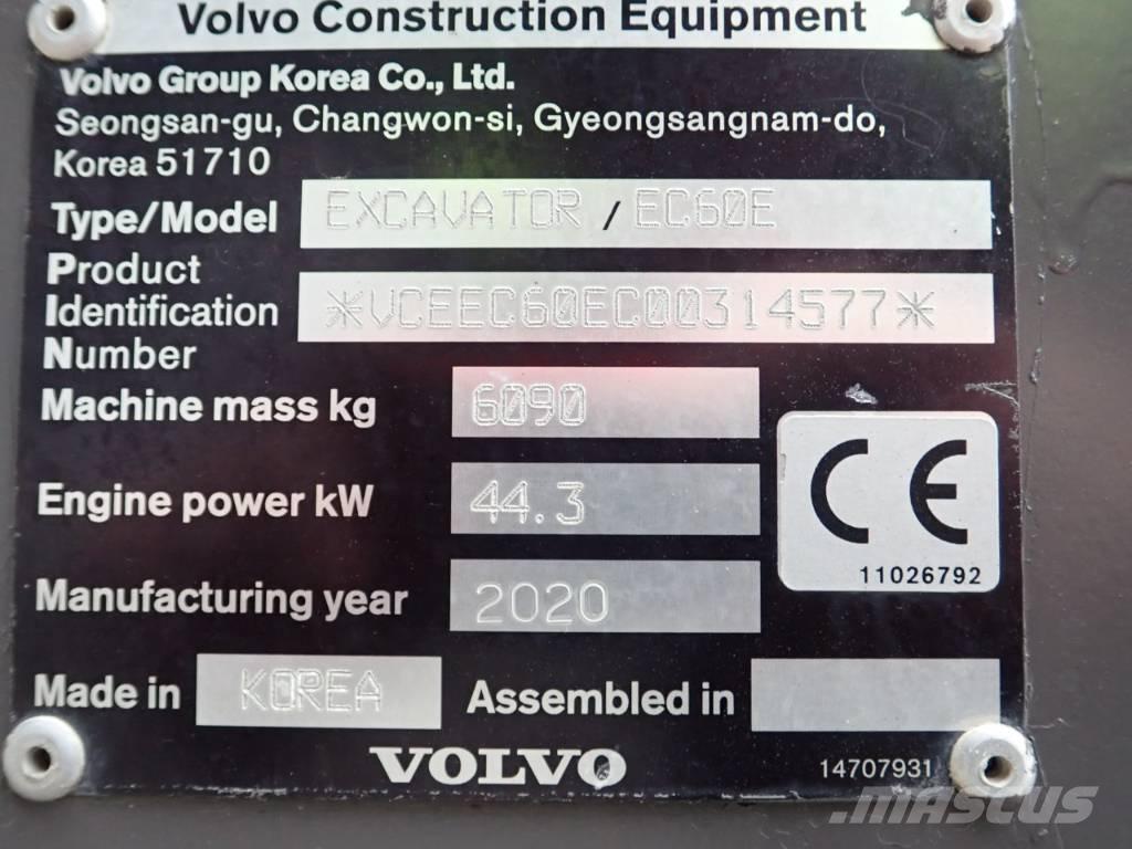 Volvo EC 60 E 중형굴삭기 7톤-28톤