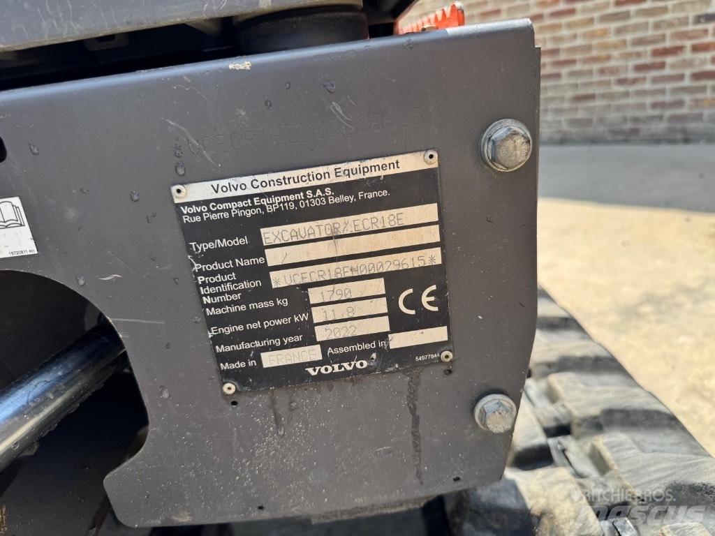 Volvo ECR 18 E 소형 굴삭기 7톤 미만