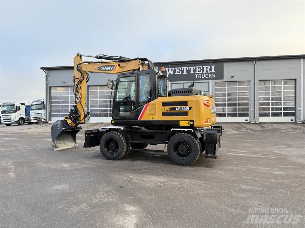 Sany SY155W  휠 굴삭기
