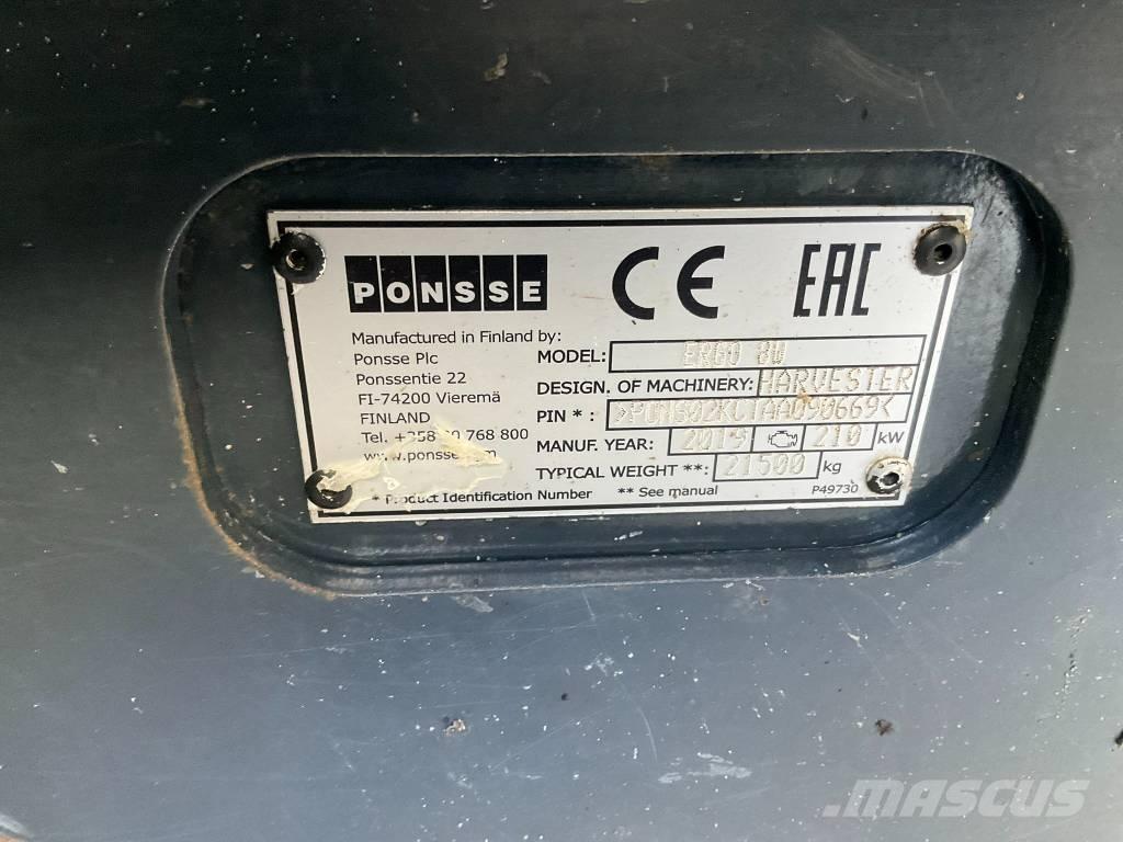 Ponsse ERGO 8W 원목 하베스터