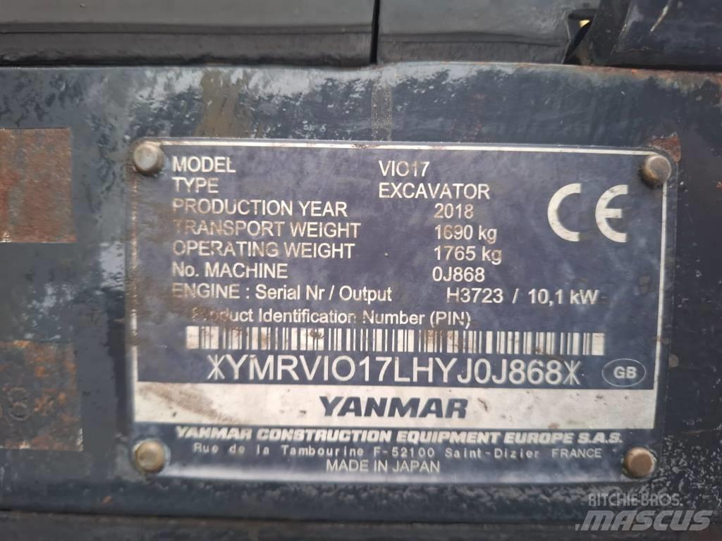 Yanmar Vio 17 소형 굴삭기 7톤 미만