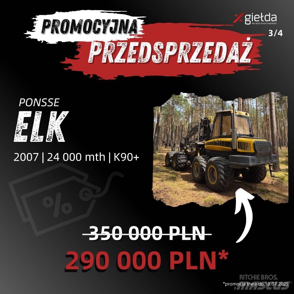 Ponsse Elk 원목 포워더