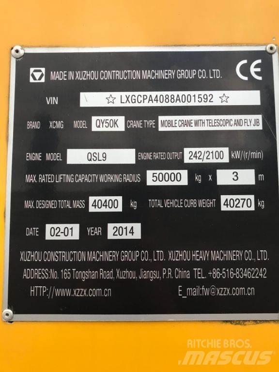 XCMG QY50K UNUSED A/T 크레인