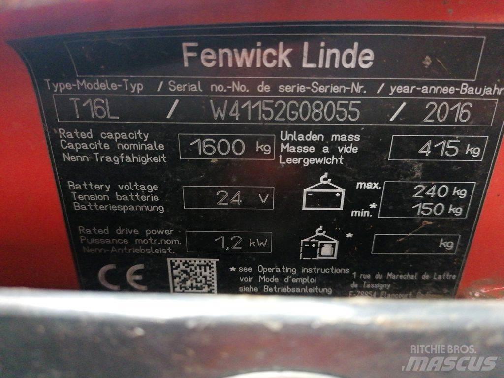 Linde T16L 핸드파레트 트럭