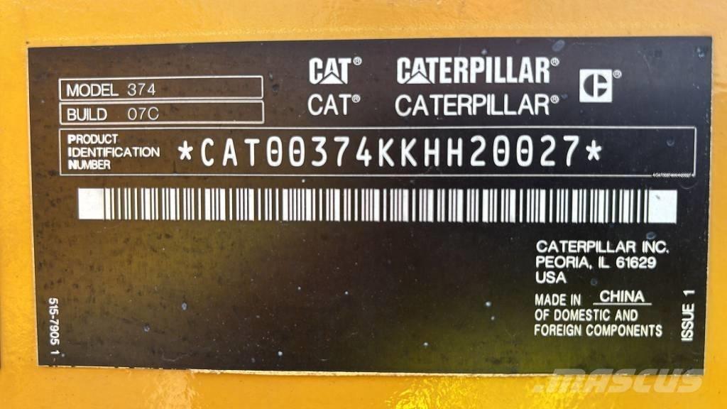 CAT 374 대형 굴삭기 29톤 이상