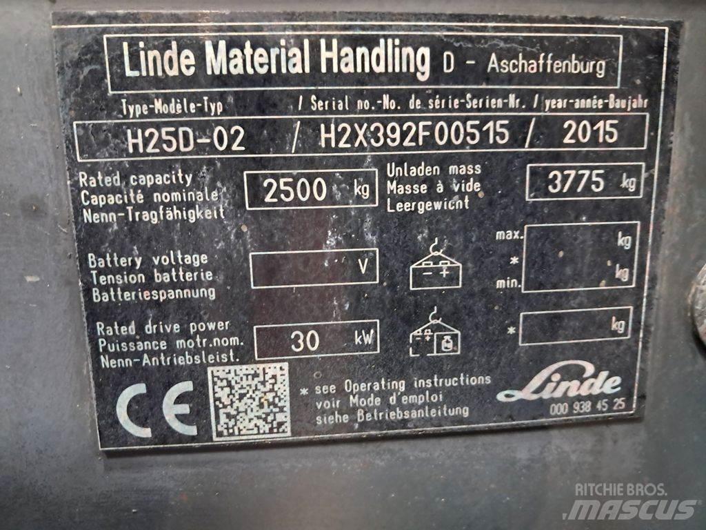 Linde H25D-02 디젤 지게차