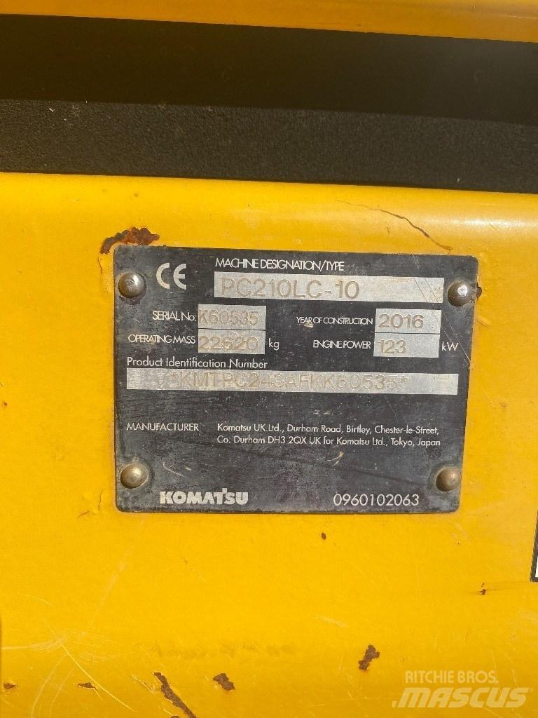 Komatsu PC 210 LC-10 대형 굴삭기 29톤 이상