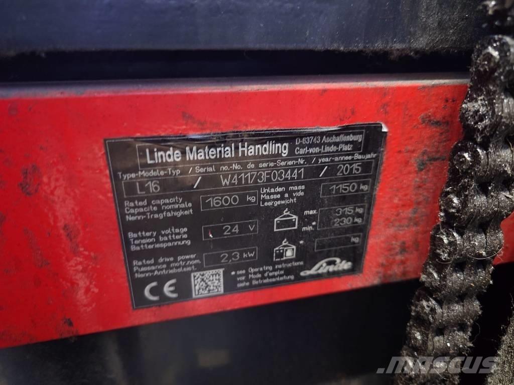 Linde L16/1173 포크리프트