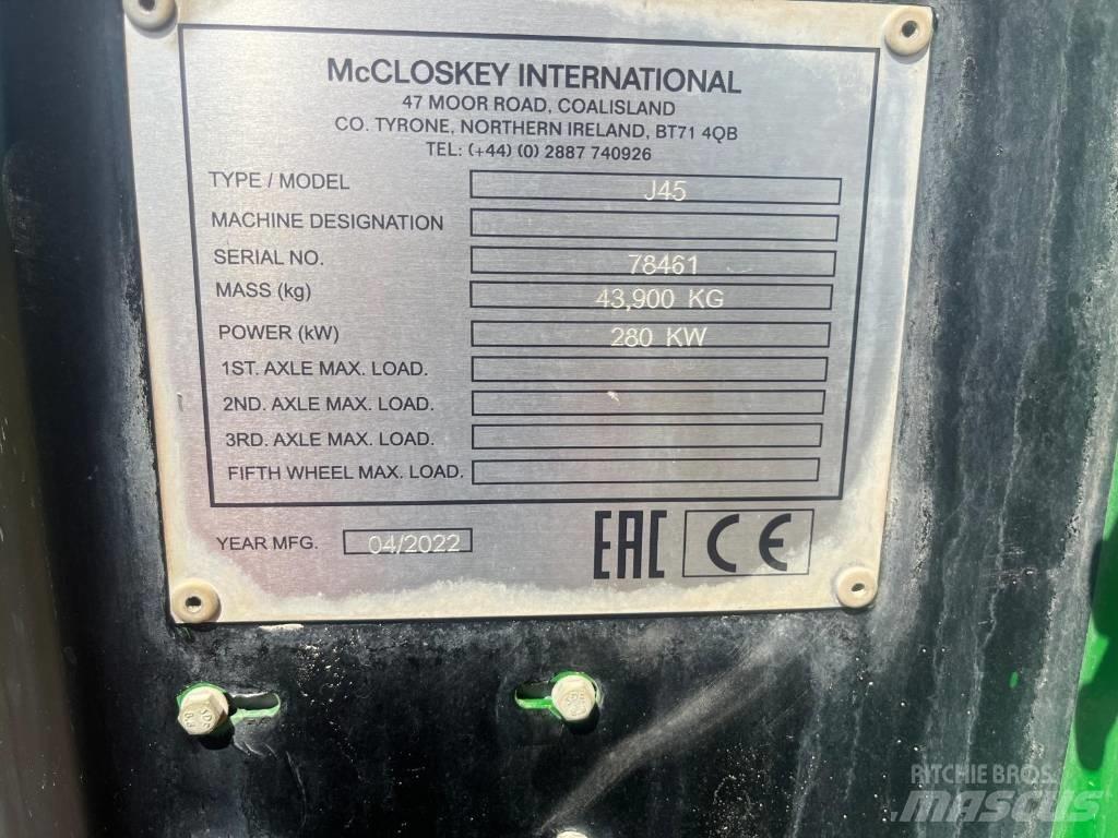 McCloskey J45 이동식 분쇄기
