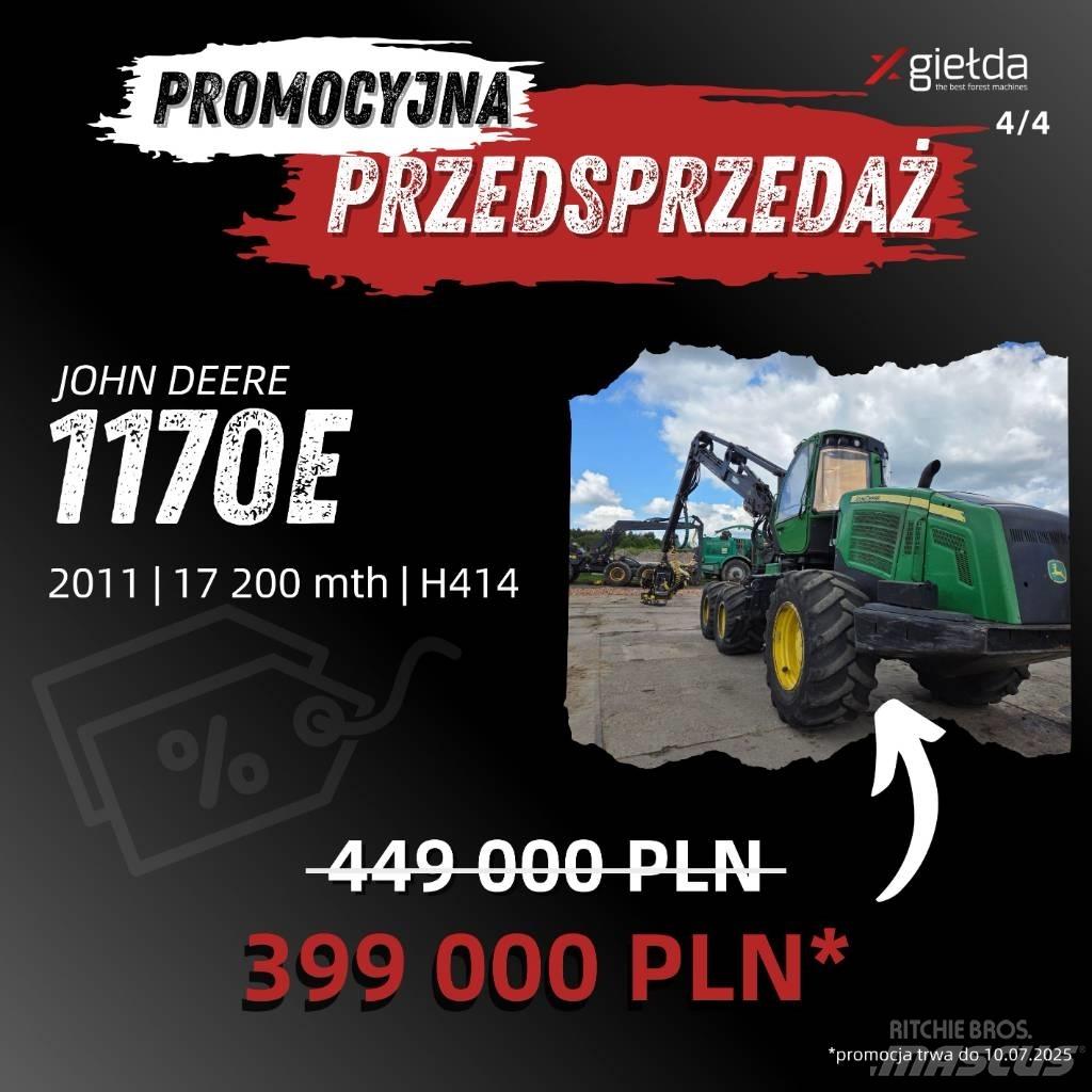 John Deere 1170 E 원목 하베스터