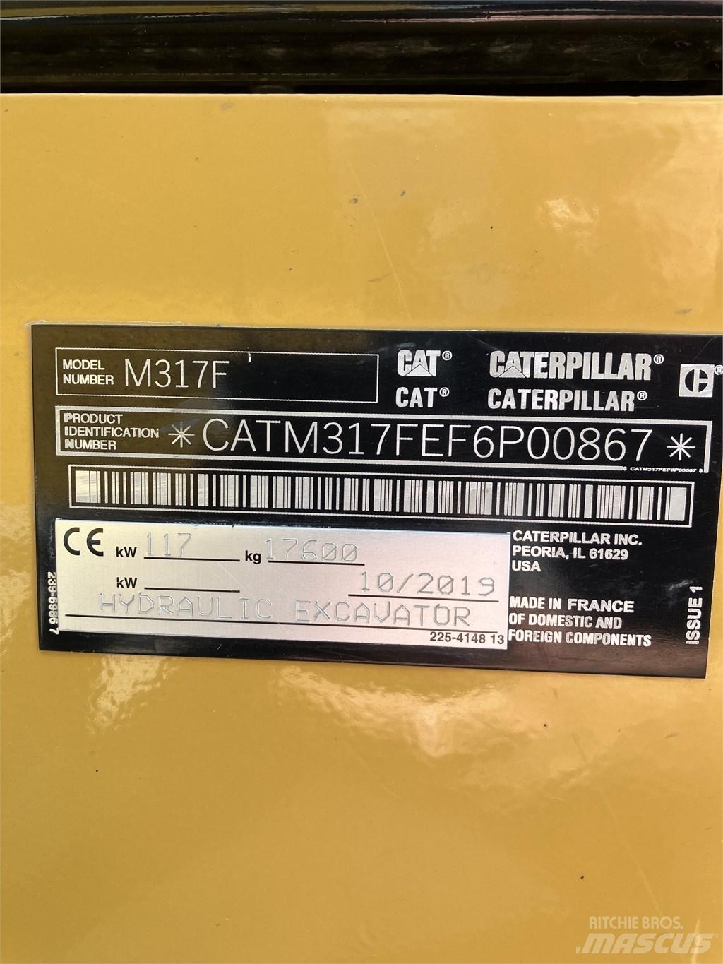 CAT 317 F  휠 굴삭기