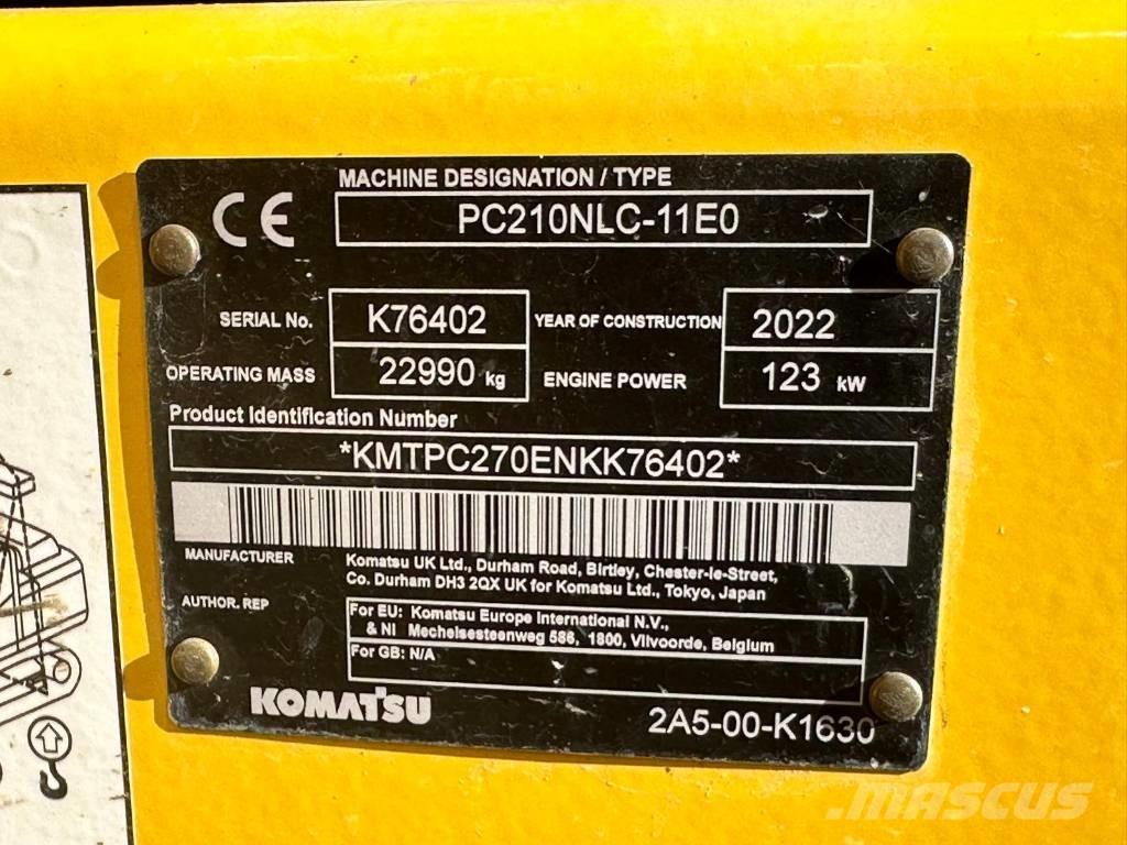 Komatsu PC 210 NLC 대형 굴삭기 29톤 이상