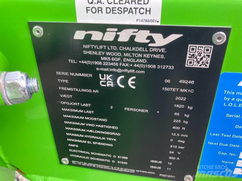Niftylift 150TET 트레일러 탑재 고소작업대