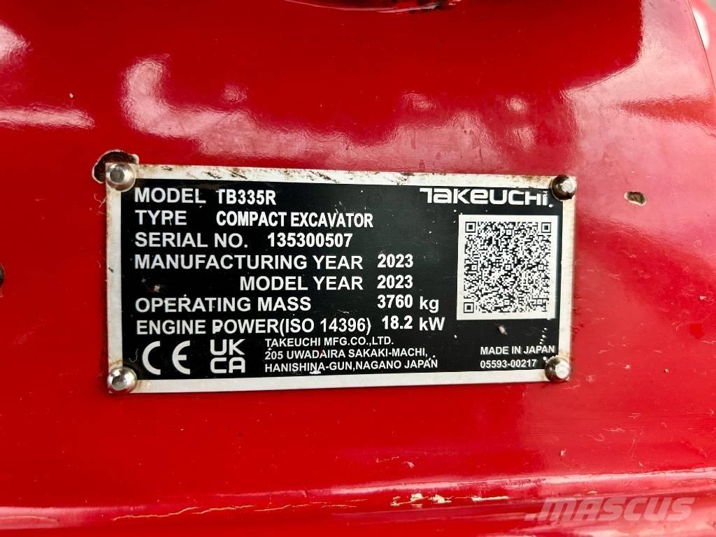 Takeuchi TB 335R V3 소형 굴삭기 7톤 미만