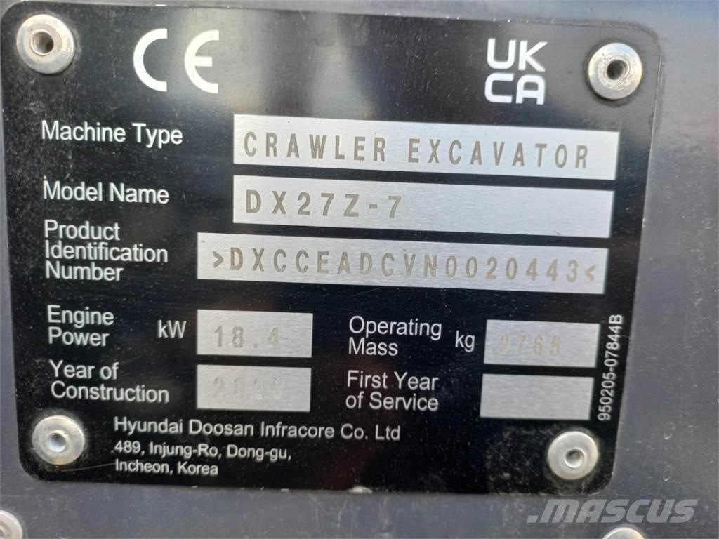 Develon DX27Z-7 농기계 - 기타