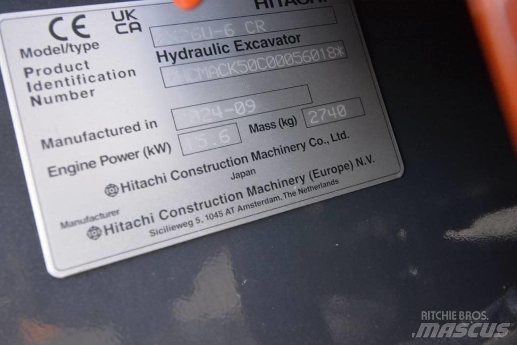 Hitachi ZX 26 U-6 소형 굴삭기 7톤 미만