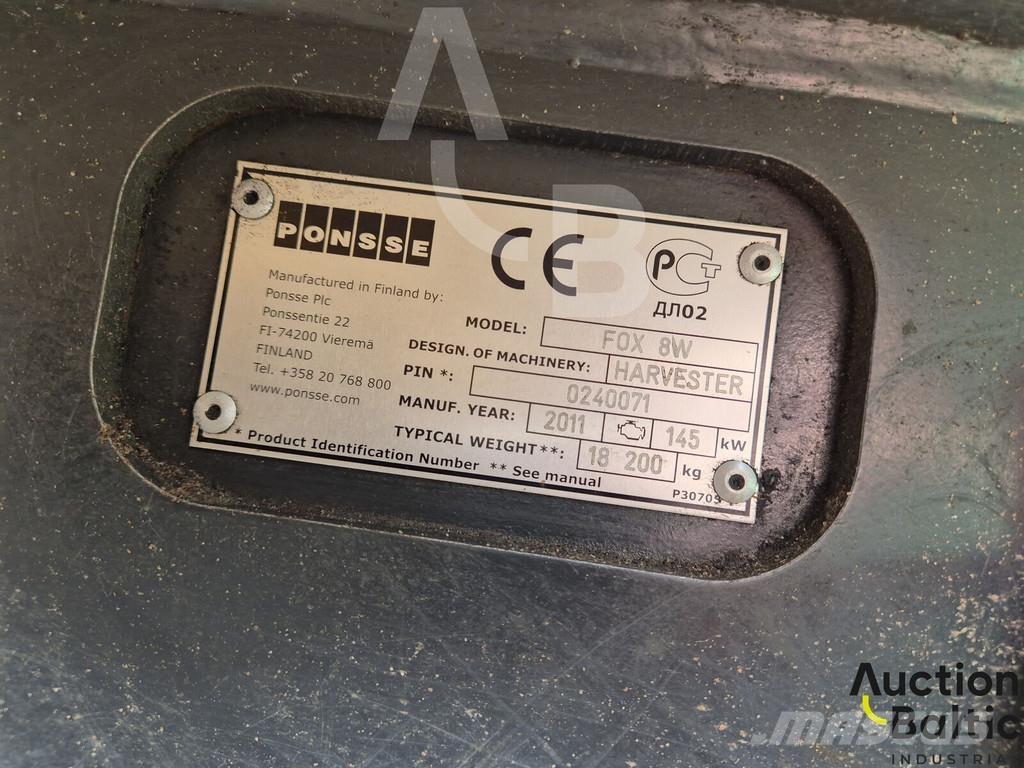 Ponsse Fox 8W 원목 하베스터