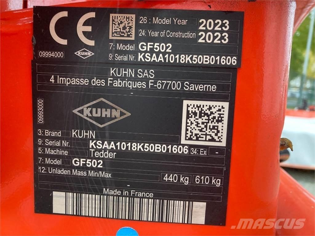 Kuhn GF 502 갈퀴 및 테더
