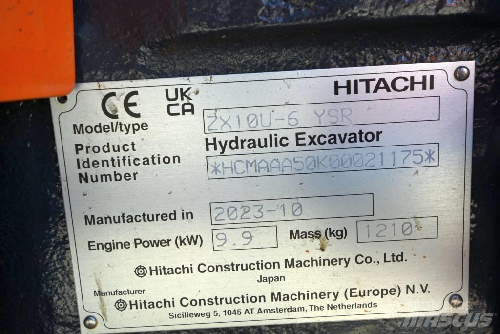 Hitachi ZX 10U-6 소형 굴삭기 7톤 미만