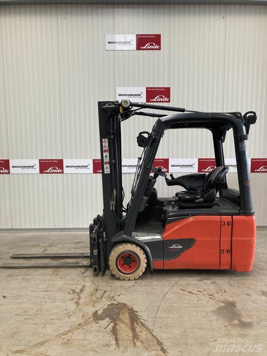 Linde E18 전동 지게차