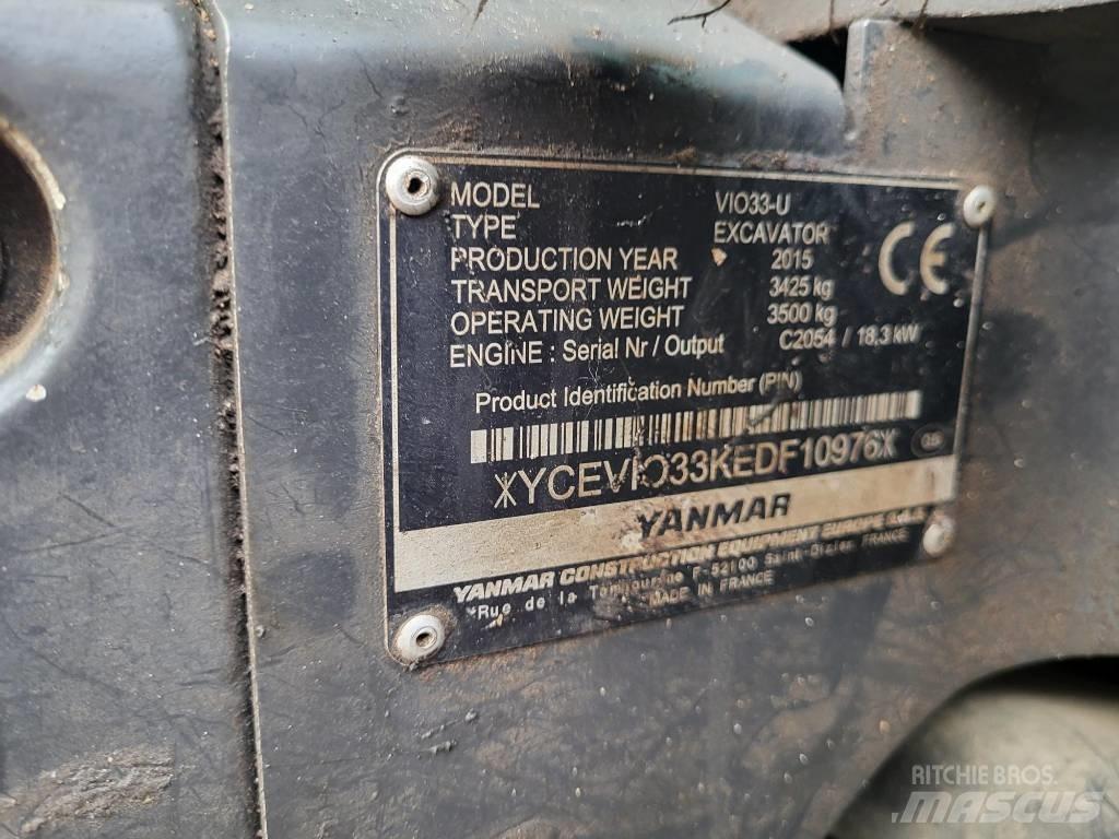 Yanmar Vio 33 U 소형 굴삭기 7톤 미만