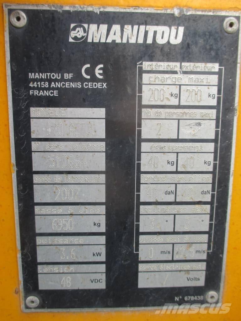 Manitou 170 AETJL 관절형 전동이동 리프트