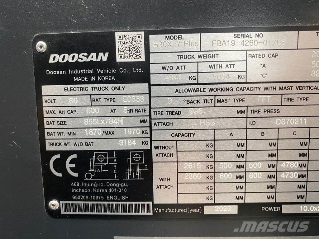 Doosan B30X-7 전동 지게차