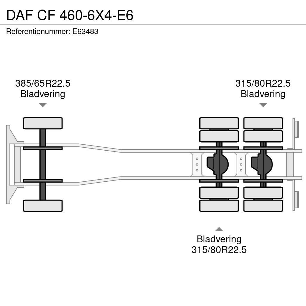 DAF CF 460-6X4-E6 훅 리프트 트럭