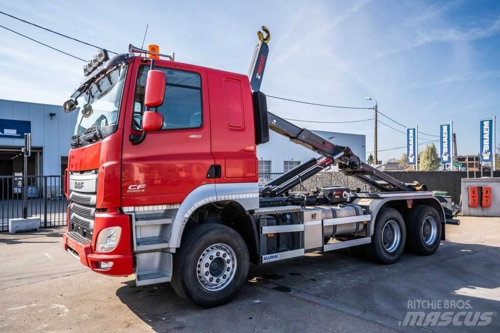 DAF CF 460-6X4-E6 훅 리프트 트럭