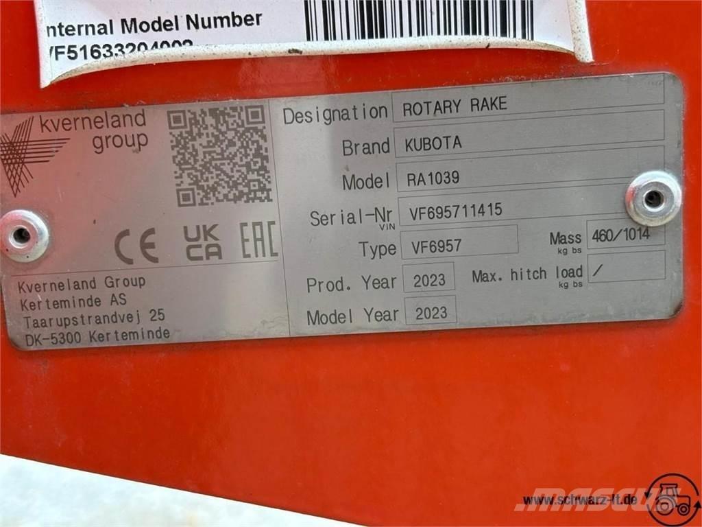 Kubota RA 1039 윈드로어