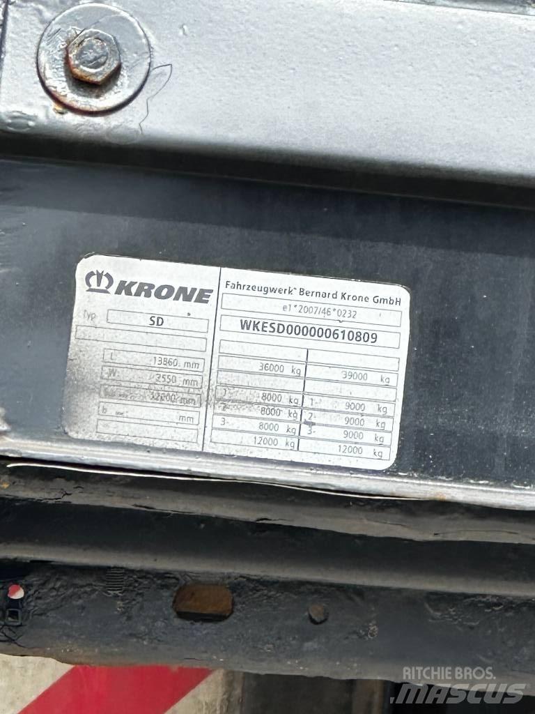 Krone SD 플랫베드/드롭사이드 세미 트레일러