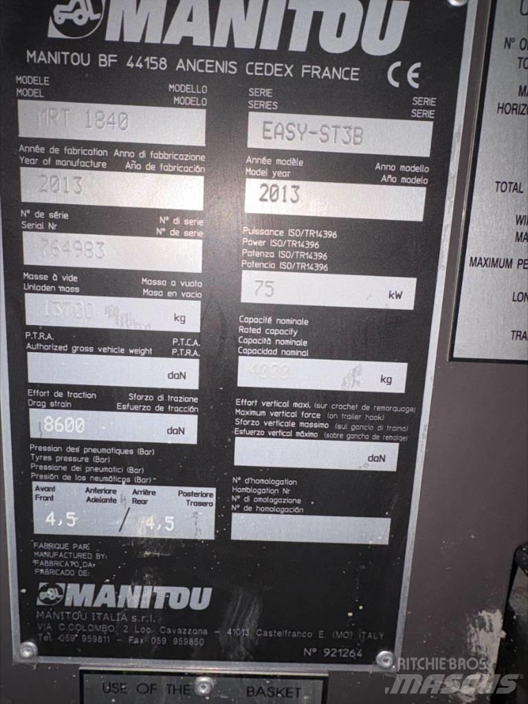 Manitou MRT 1840 텔러 핸들러