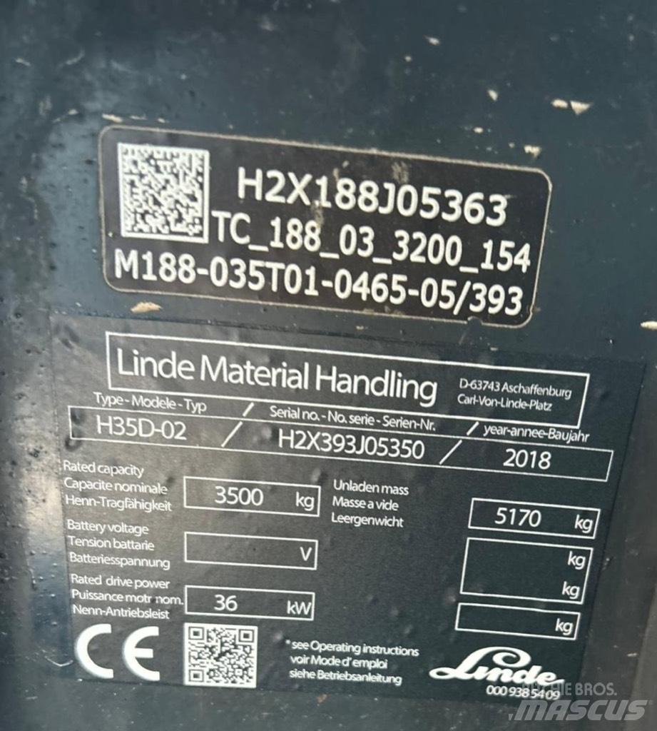 Linde H35D-02 EVO 디젤 지게차