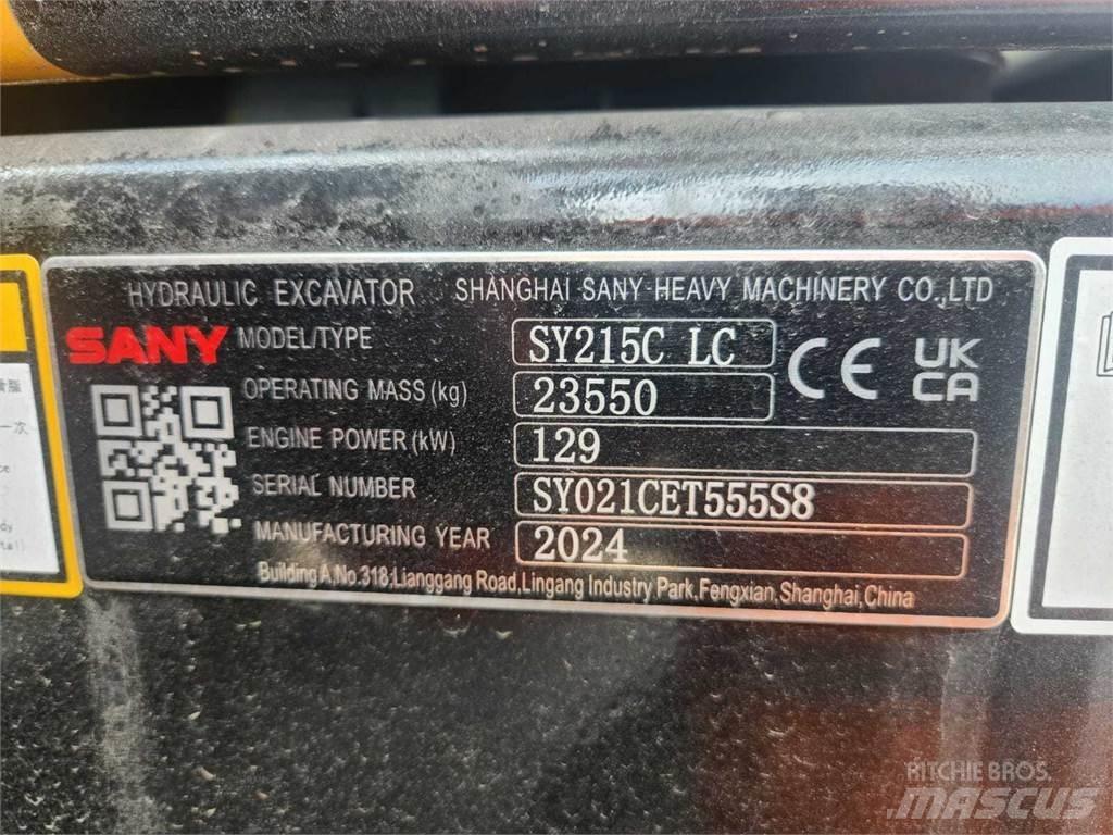 Sany SY215C 대형 굴삭기 29톤 이상