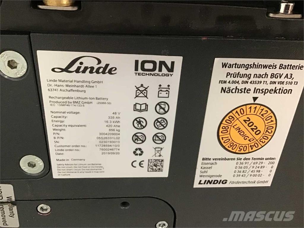 Linde E16 ION 전동 지게차