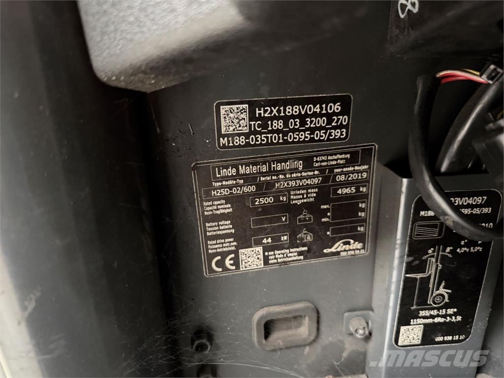 Linde H25D-02/600 디젤 지게차