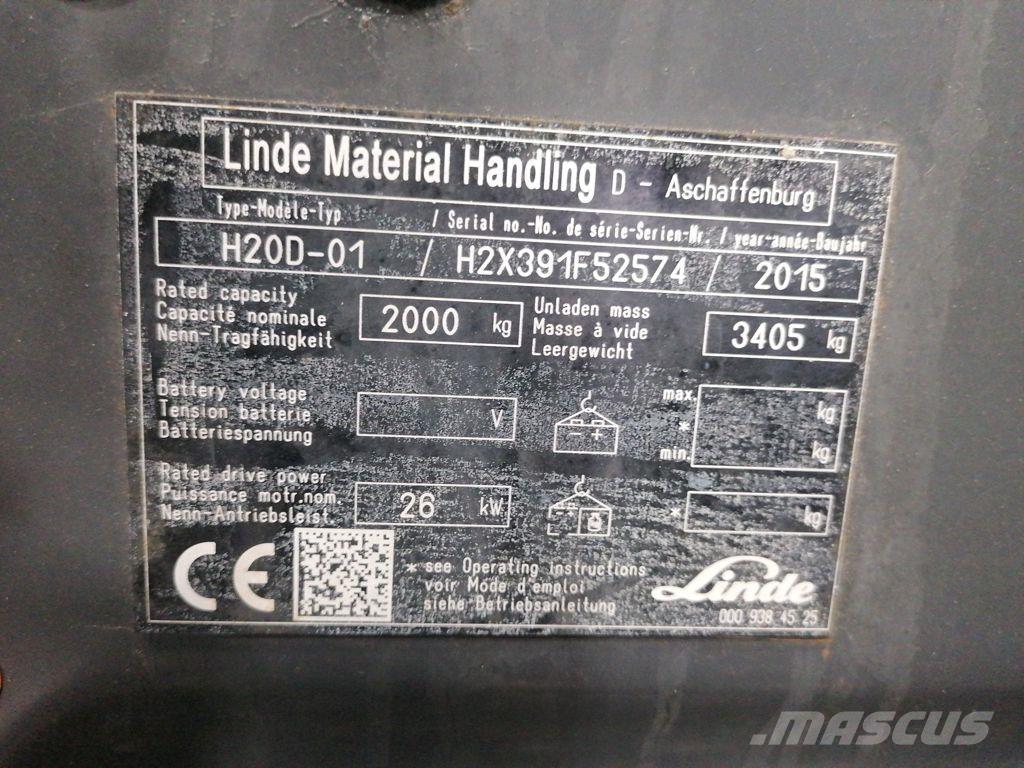 Linde H20D-01 디젤 지게차