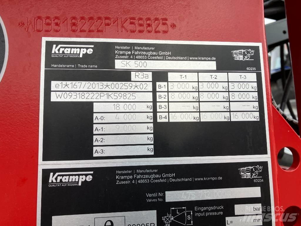 Krampe SK 500 티퍼 트레일러